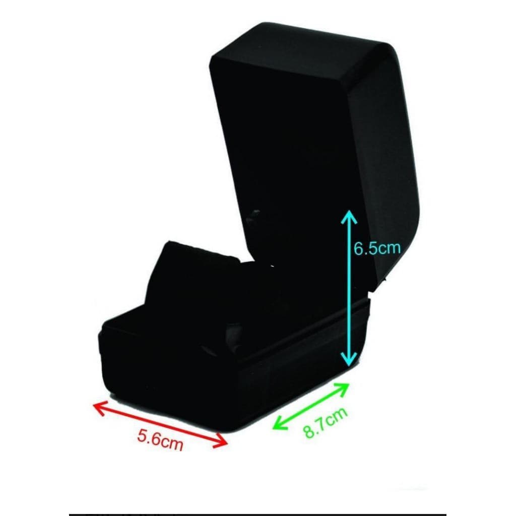 Kit 10 Caixinhas para Relógio Estojo Preto com Suporte Interno e Tampa Plástico Estojo para Relógios
