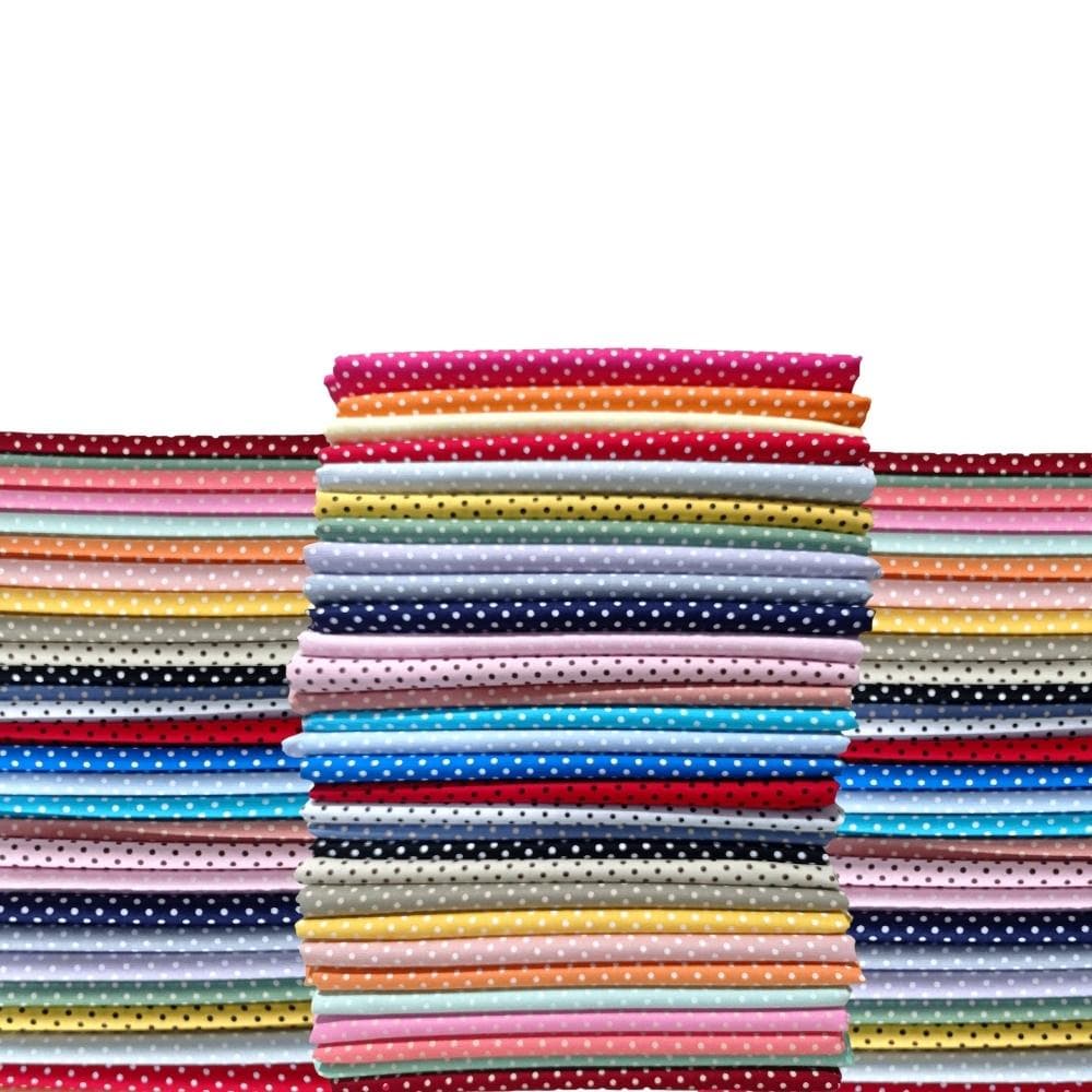 Tecido Tricoline Poa Bolinhas Várias Cores 100% Algodão 0,50 x 1,50m