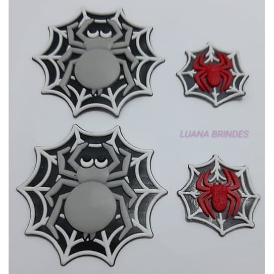 Kit Apliques Símbolos Homem Aranha de borracha - pacotes com 3 Kits