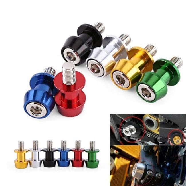 8mm Alumínio CNC Motocicleta Braço Oscilante Carretéis Sliders Suporte Bobinas L