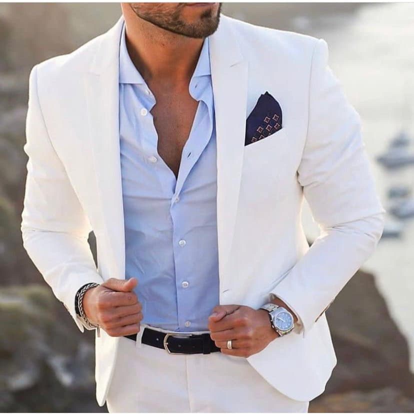 terno branco microfibra luxuoso - super promoção - elegante-(palitó+calça+cabide)