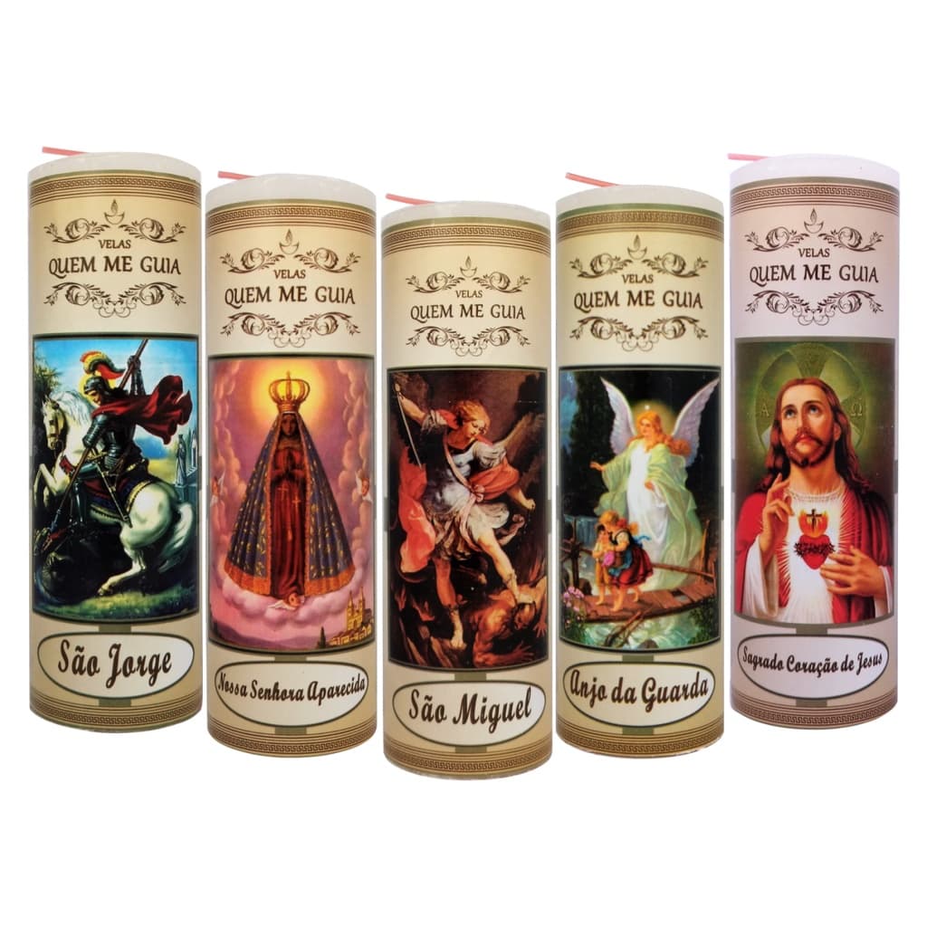 Velas Votiva 7 Dias 260g Imagem Oração Atacado