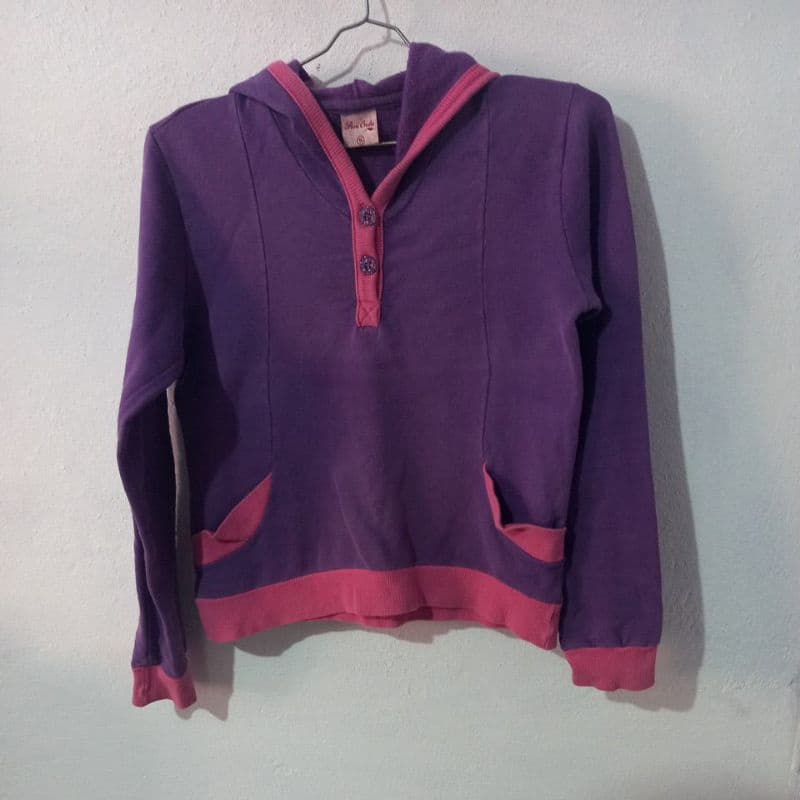 Casaco infantil  rosa e roxo usado