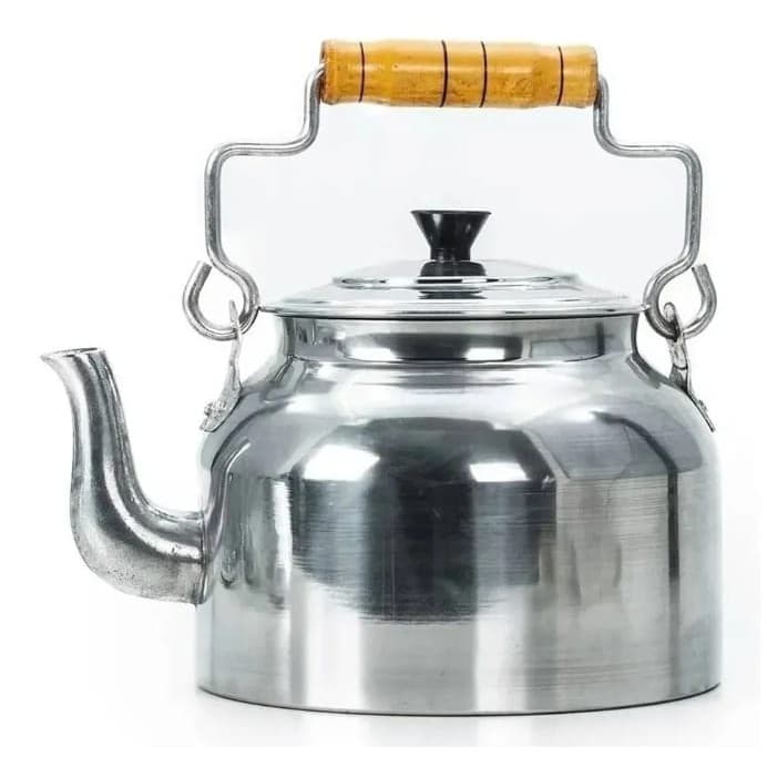 Chaleira Tipo Bule Alumínio Polido 2.9 Litros Para Chá Café