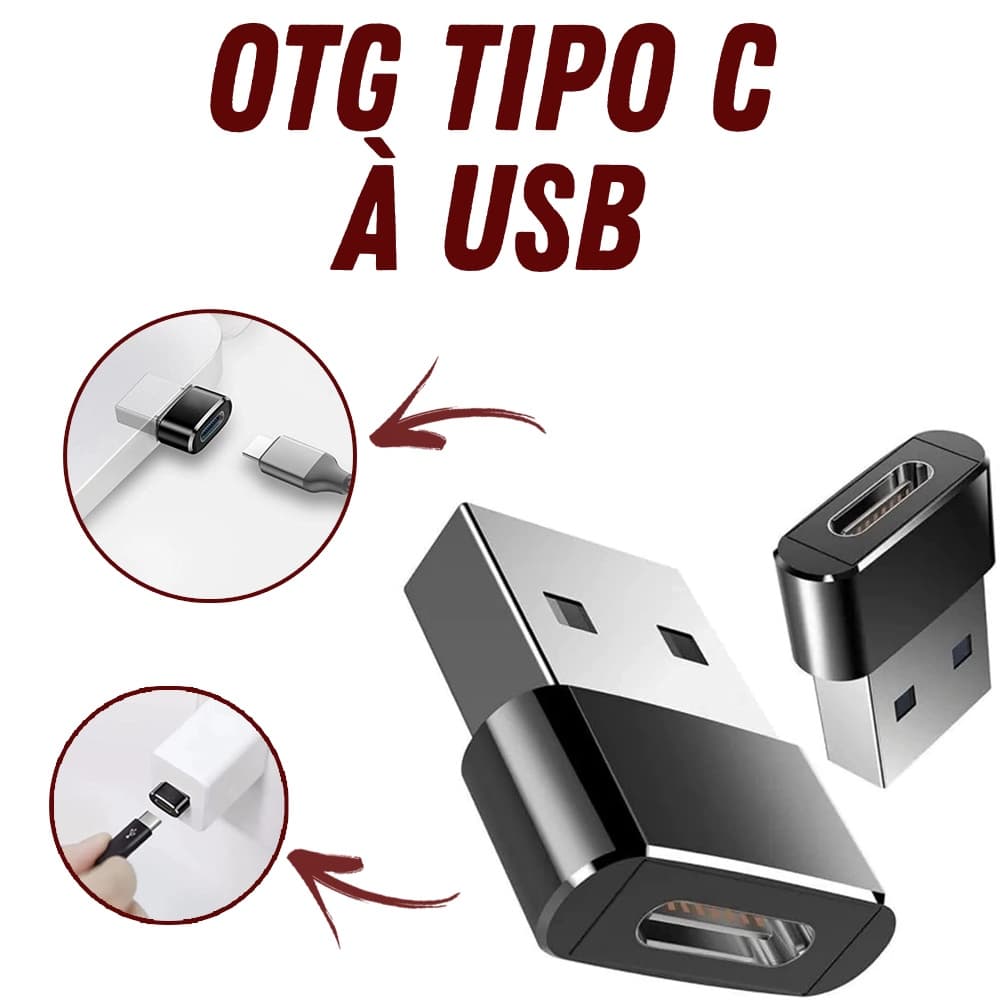 KIT com 2 Adaptadores USB Tipo C para USB Várias Cores Envio Imediato Ótima Qualidade