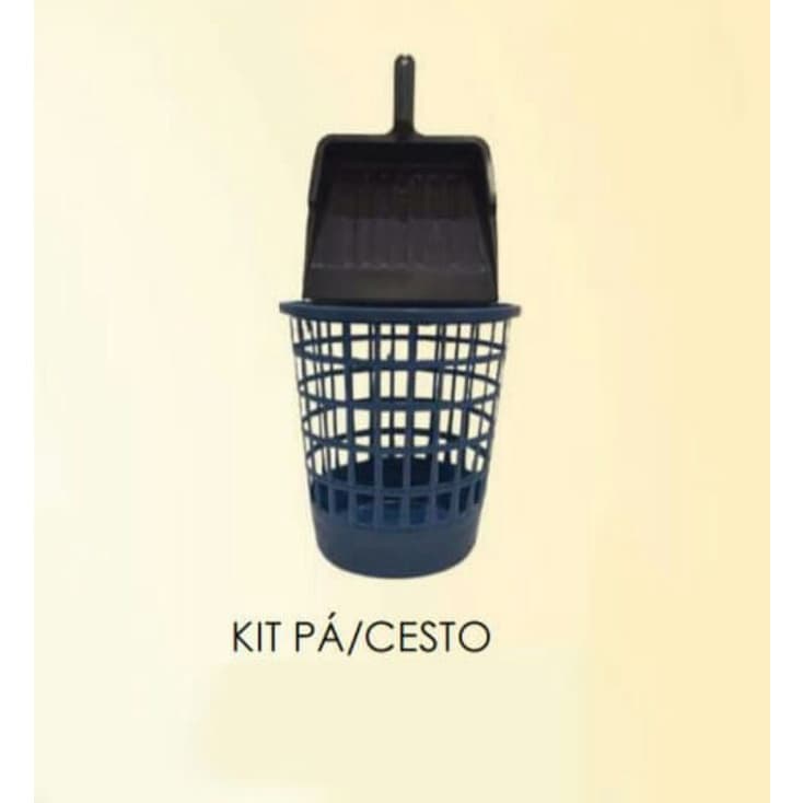 kit limpeza 2 peças cesto e pá