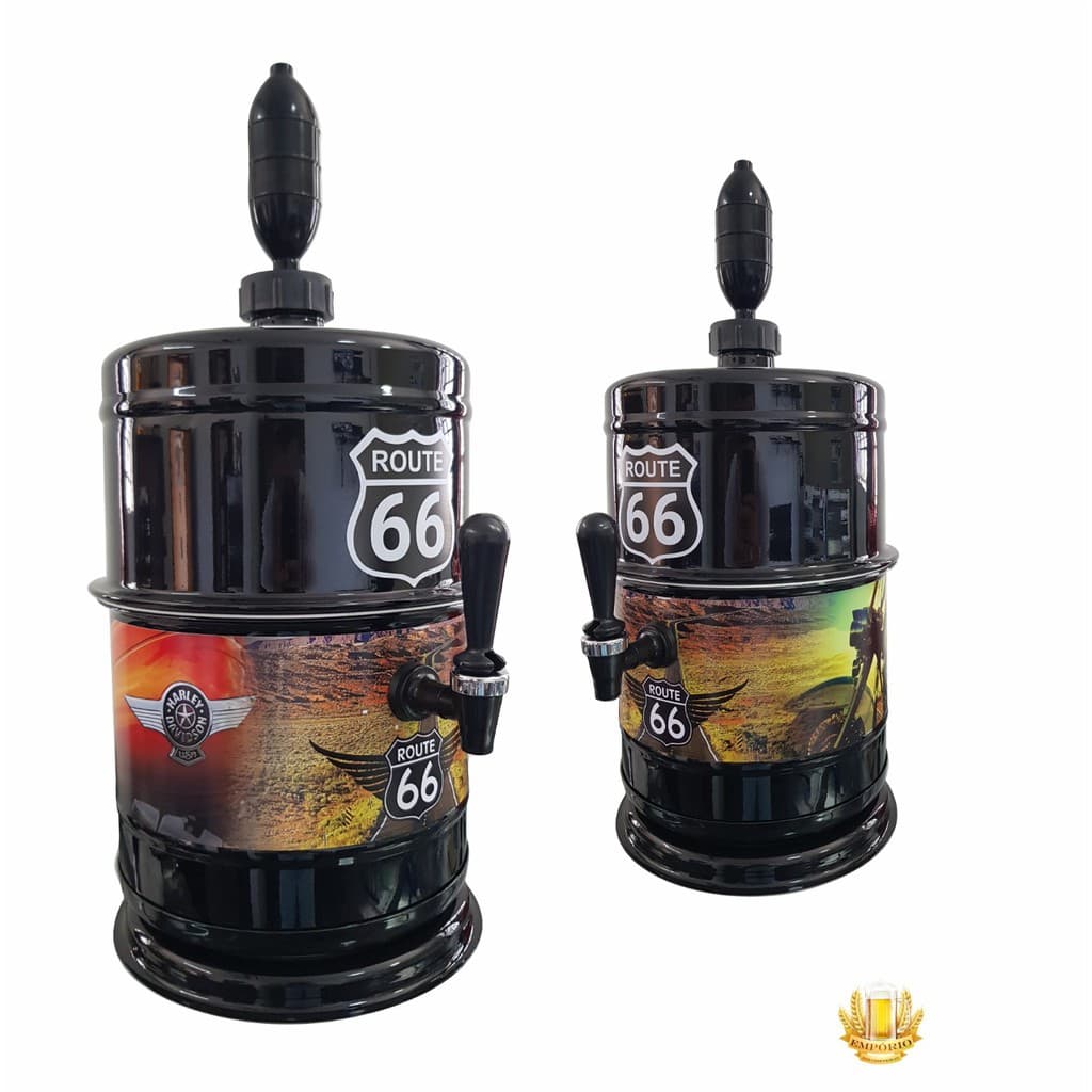 Chopeira Route 66 Portátil Gelo + Base Giratoria Não Elétrica