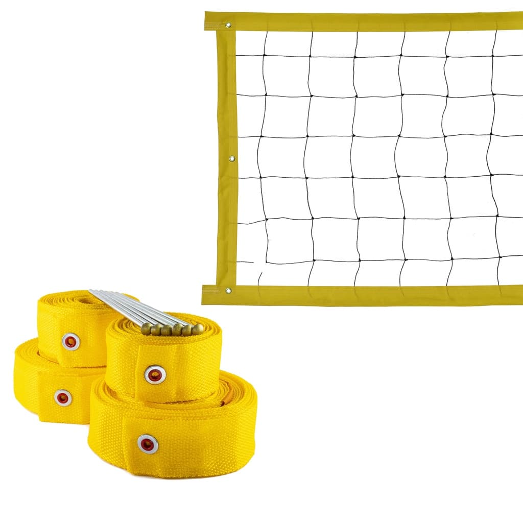 Kit Rede De Vôlei 7 Metros + Marcação Amarela - Evo Sports