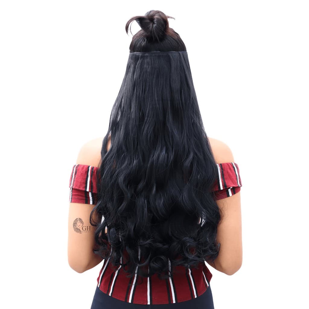 Aplique Cabelo Ondulado TicTac Mega Hair Removivel Extensão Liso Idêntico Ao Humano Longo Com Volume