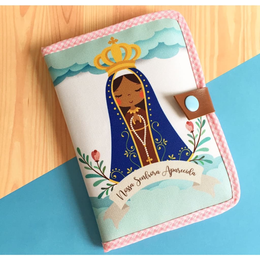 Porta Documentos Nossa Senhora, porta passaporte, porta carteira de trabalho e documentos do bebê