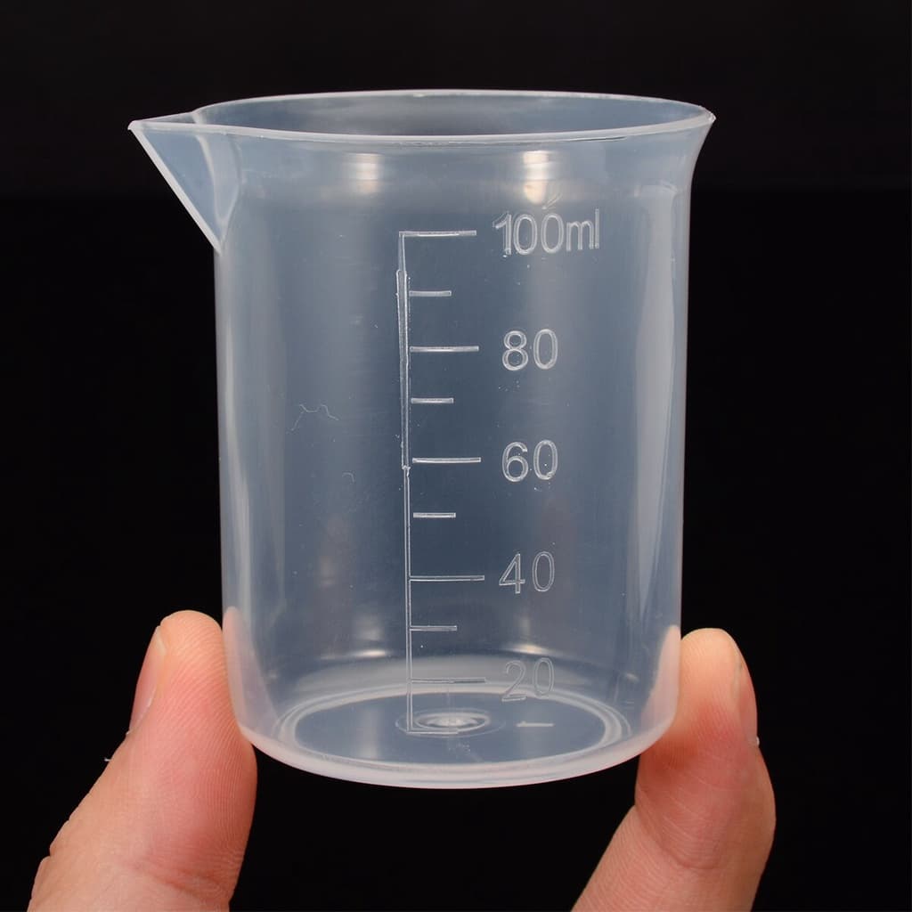 100ml Copo De Medição / Cilindro Graduada De Plástico Transparente Para Laboratório
