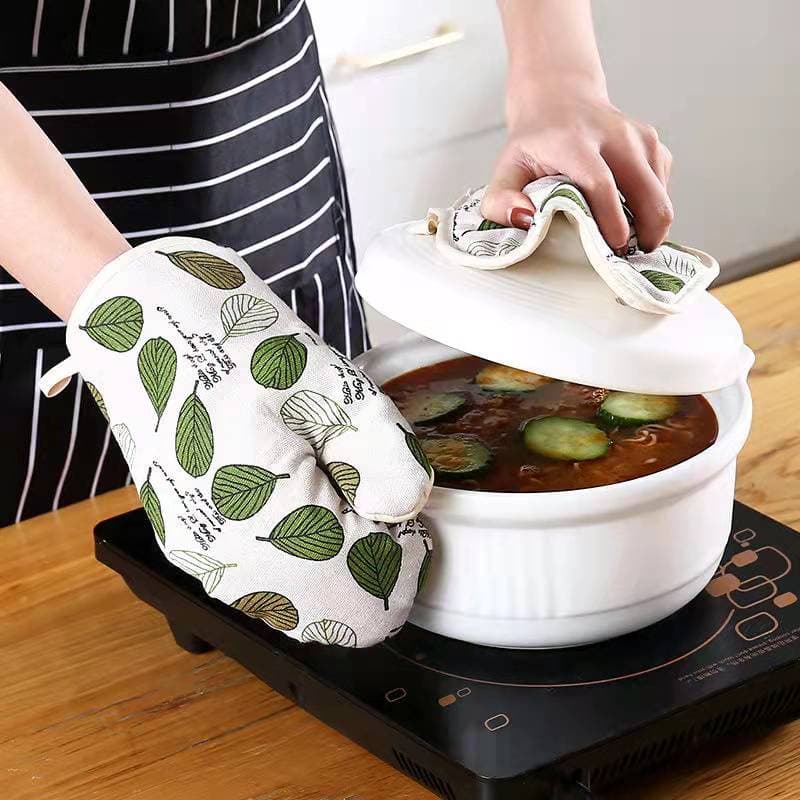 KIT  2 Pçs /Conjunto Luva De Cozinha Para Churrasco/Forno