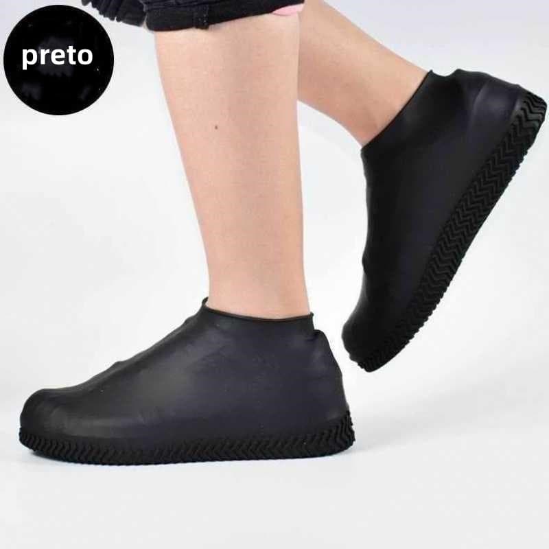 Capa De Sapato, Capa De Tênis Protetora Chuva Lama Silicone Impermeável Antiderrapante Sapato
