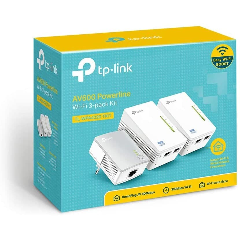 Repetidor De Sinal Wi-fi Power Line TP-Link Av600 TL-WPA4220 TKIT 3