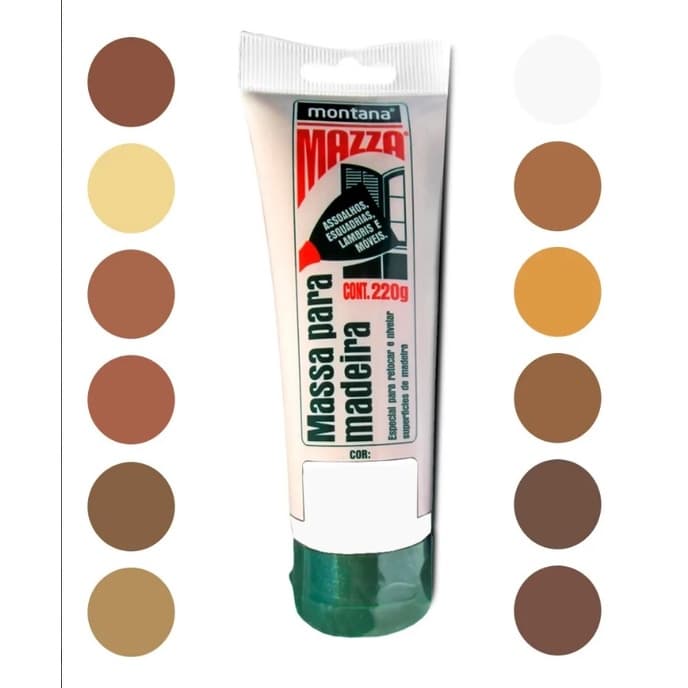 Massa Corrigir Defeitos Calafetar Madeira Montana Mazza 220 Gramas
