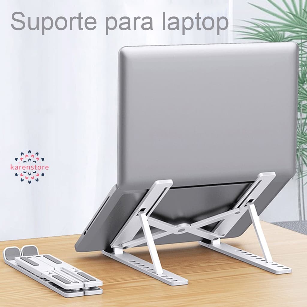 Suporte Para Notebook Alumínio Ajustável Dobrável Conforto Lindos-Envio Imediato