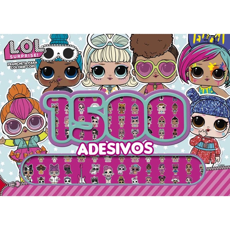 LOL Surprise Prancheta para Colorir com 1500 Adesivos