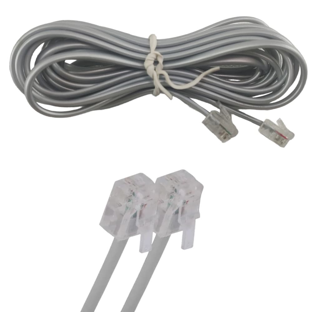 Fio Telefonico Cabo RJ11 Extensao Telefone Fixo 3 Metros Resistente