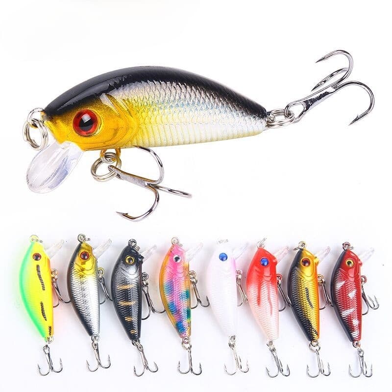 Novas Iscas De Pesca Minnow 5cm / 4,2g Artificial Topwater Isca Dura crankbait Pike Wobblers Jig Equipamento De Pesca
