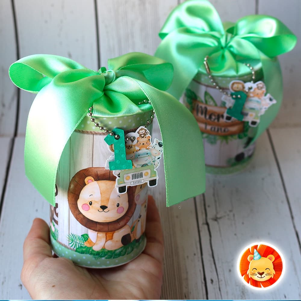 KIT Cofrinhos Safari Menino Personalizado - 10x6 cm