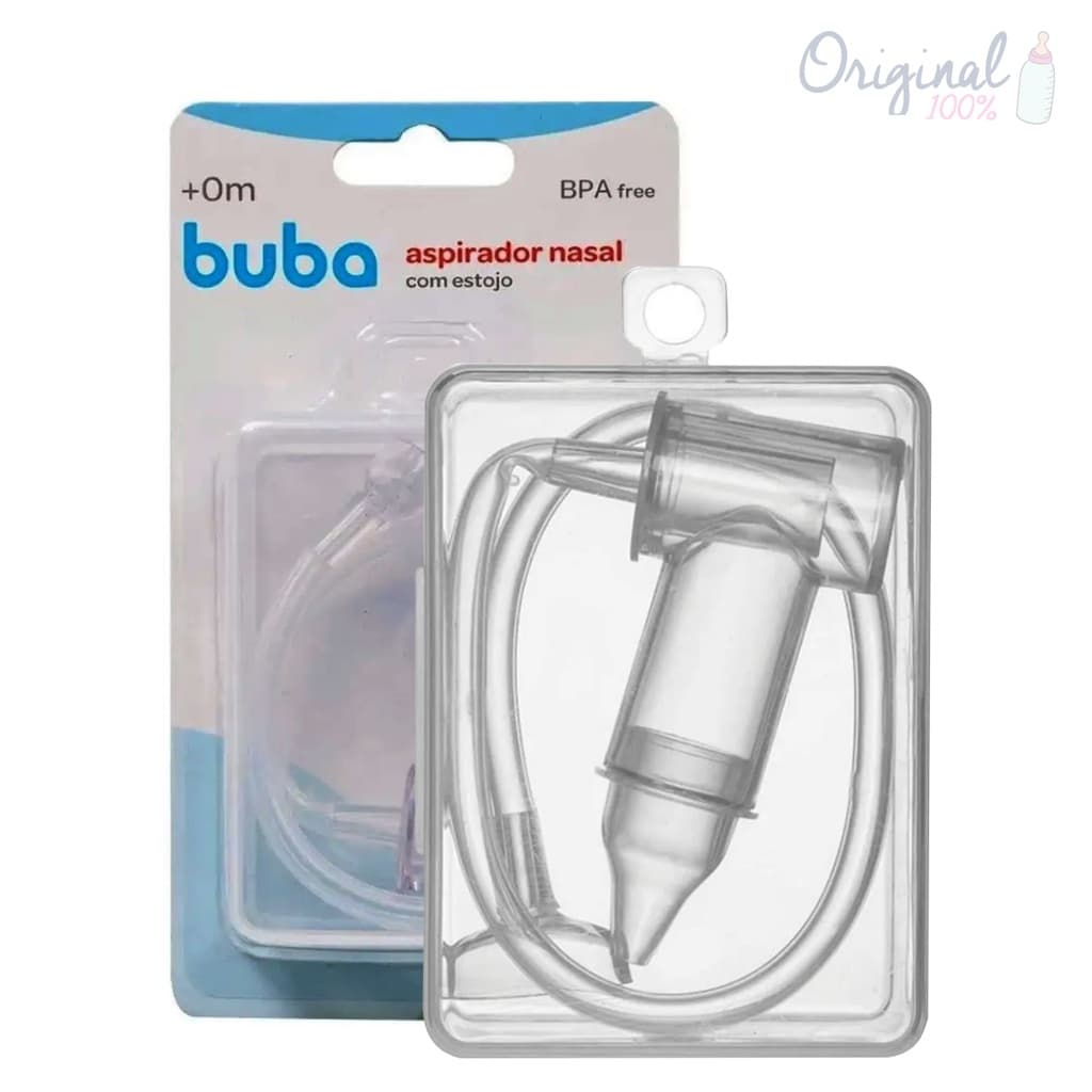 Aspirador Nasal de Sucção Nariz Entupido Alivio Imediato com Estojo Higiênico Infantil Bebê Buba
