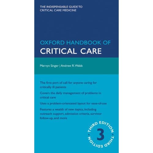 LIVRO OXFORD HANDBOOK OF CRITICAL CARE - 3ed - MERVIN SINGER