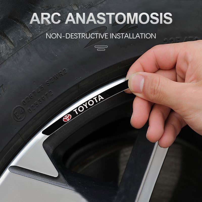 8 Pcs Aro Da Liga De Alumínio Do Carro Emblema Roda Adesivos Cubo De Decoração Decalque Para Toyota PRADO RAV4 Corolla Yaris Auris Avensis Prius Camry Aygo CHR