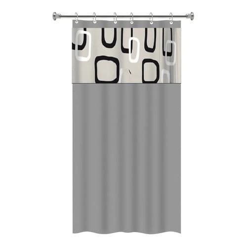 Cortina Box Com Ganchos 1,38 X 1,98cm Pvc  Antimofo Ibiza