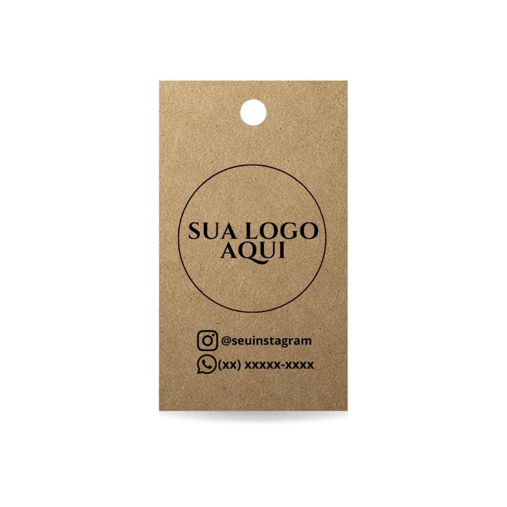 100 Tags Personalizadas Para Lojas 4x7cm