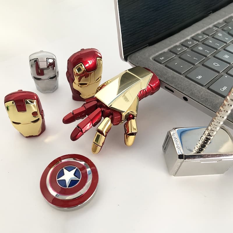 Pendrive Pen Drive De Metal À Prova D 'Água Estilo Ironman 8gb Gb 64 32gb Usb Stick Usb Flash Drive U Disk Presente Cle Usb