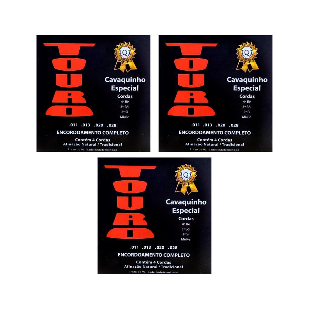 3 Encordoamentos para Cavaquinho Touro Especial 011