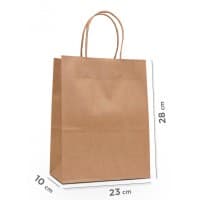 Sacola De Papel Kraft 23x10x28 ( 100unidades Promoção )