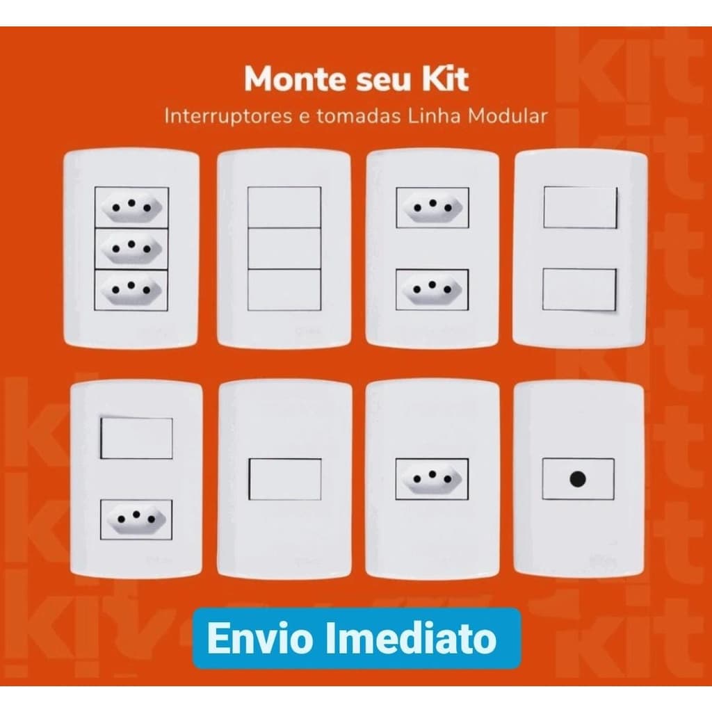 Interruptor e Tomada linha Modular Pluzie 4x2