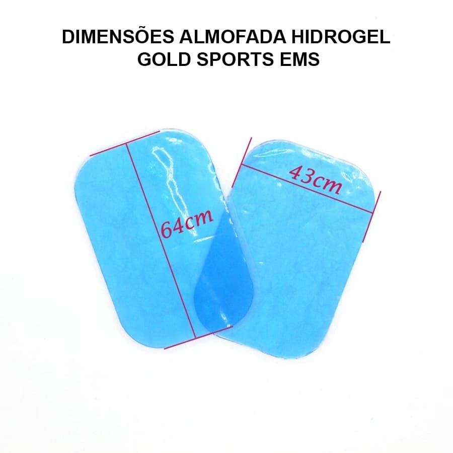 Pads Gold Sports Gel Para Ems Abdominal -  3 Envelopes Com 2 unidades cada
