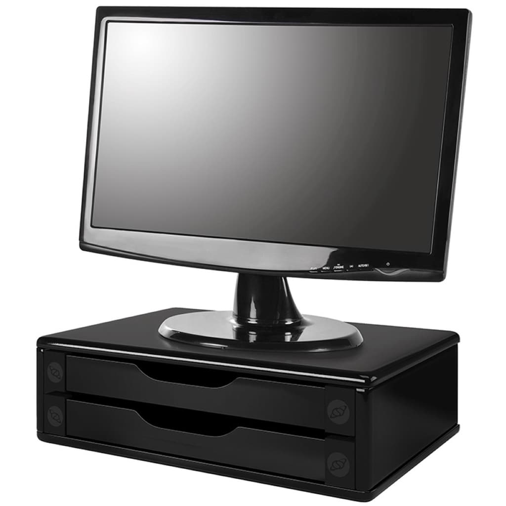 Suporte Para Monitor 2 Gavetas Preto Souza