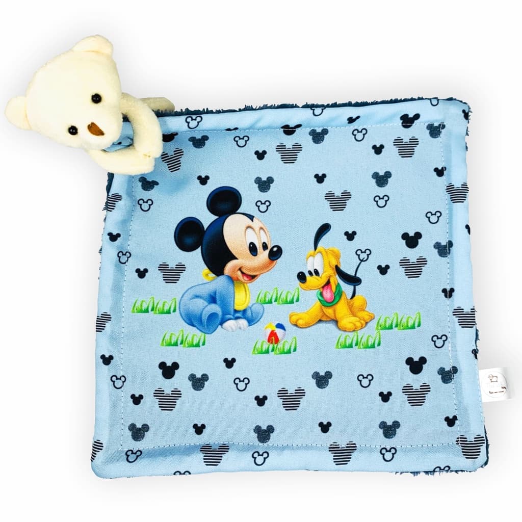 naninha de bebe com forro de pelúcia mickey safari elefante dino menino e menina