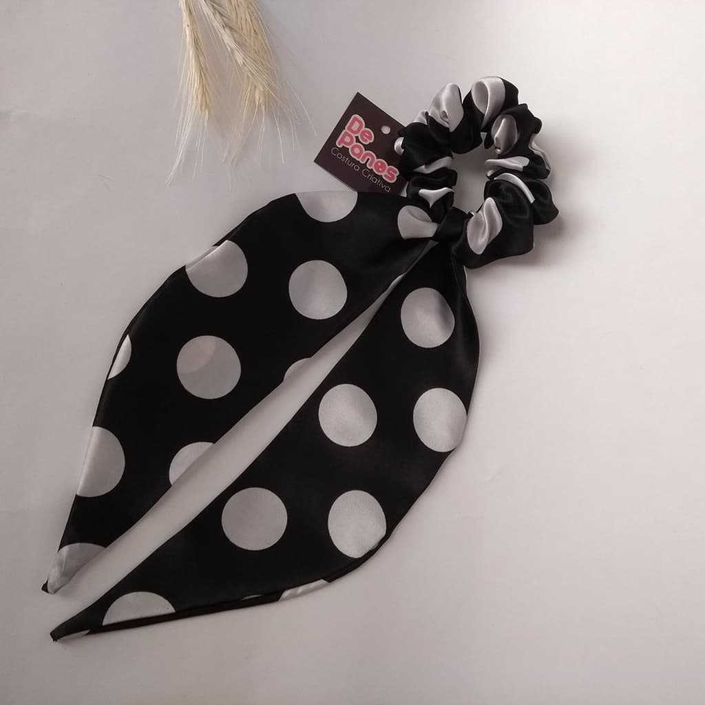 Scrunchie Cetim Lenço Estampado