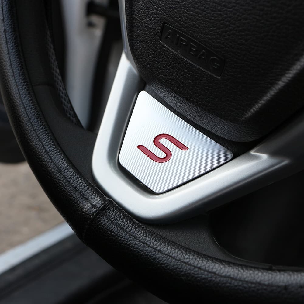 Adesivo De Guarnição Do Volante Carro Para Ford KA 2018 2019 Decoração Cromo Fibra Carbono Capa Acessórios