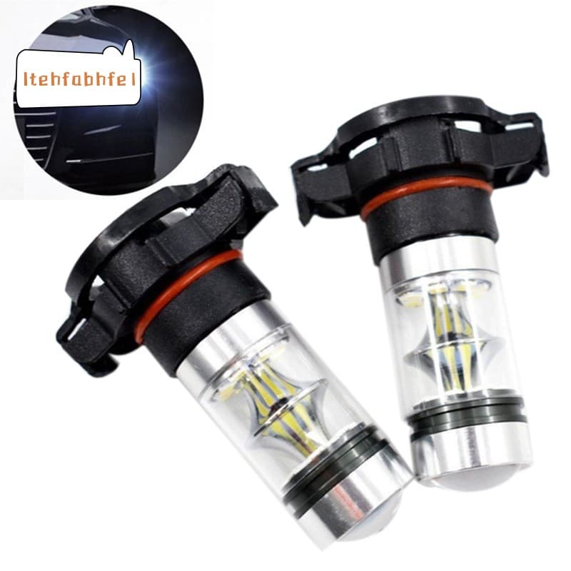 2x Lâmpada Led Super Branca De Neblina 2x 5202 H16 Ps24W Alta Potência 100w 6000k