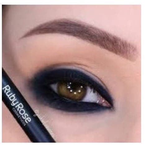 Lápis de Olho Delineador A Prova D'Água Preto Lapis Carbon Black Alta Pigmentação Ruby Rose HB-050