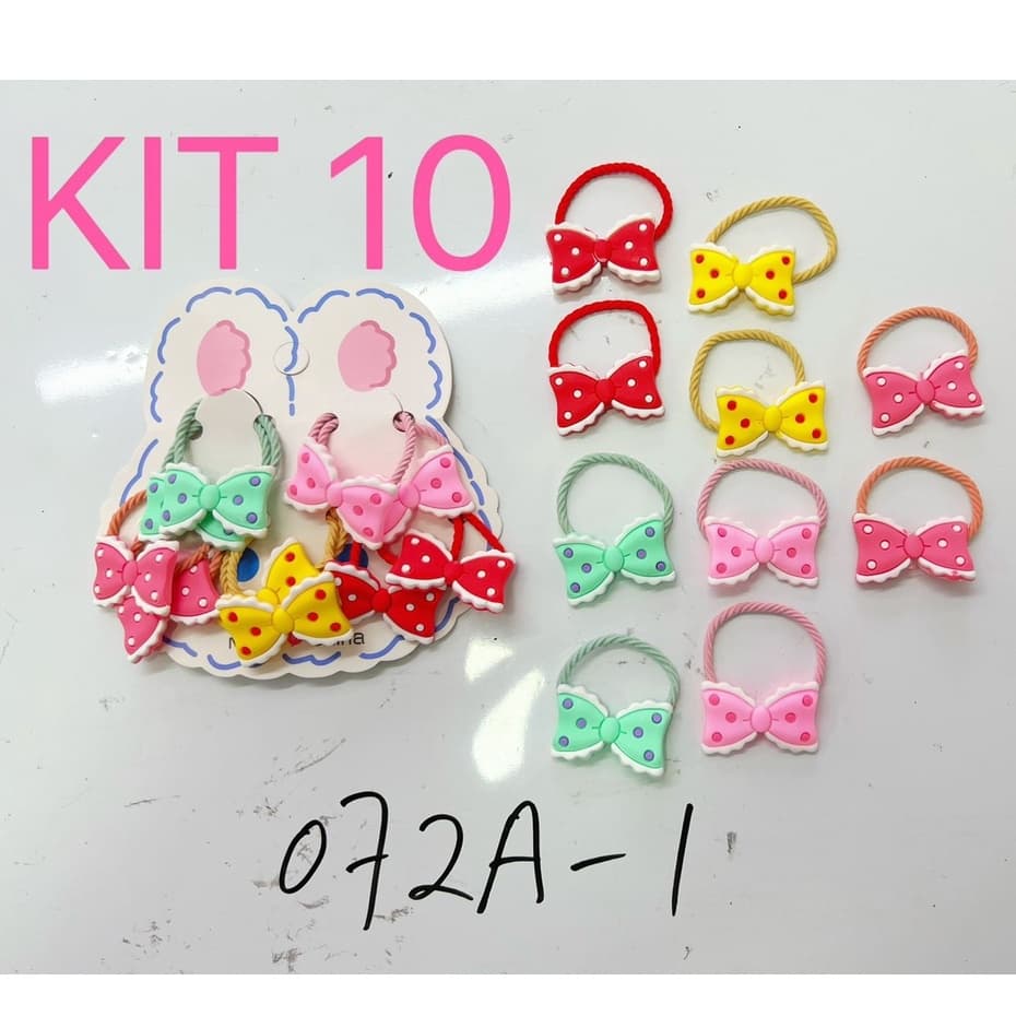 Kit 10 Peças elástico de cabelo infantil muitos modelos-YOUYI