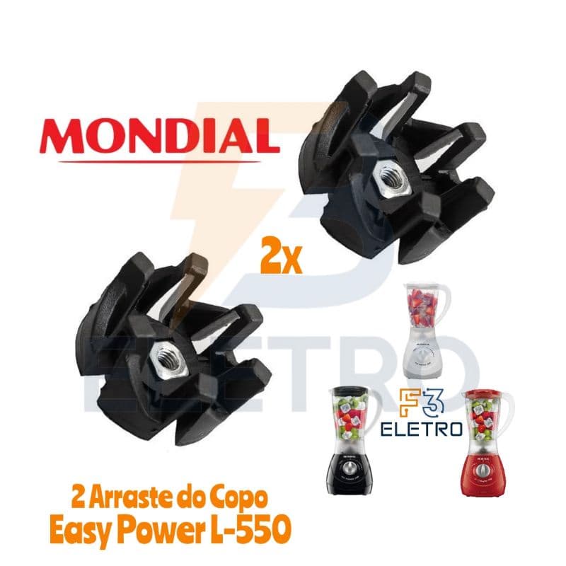 Kit 2 Peças Arraste do Copo Liquidificador Mondial Easy Power L550