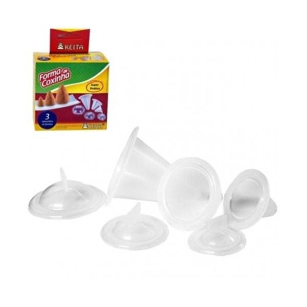 Kit Formas Fazer Confeccionar Coxinhas Keita - 3 Tamanhos