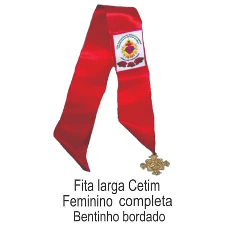 PROMOÇÃO! FITA APOSTOLADO DA ORAÇÃO COMPLETA LARGA (5cm) FEMININO