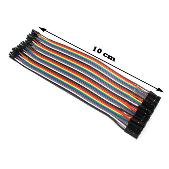 Cabo Wire Jumper 10cm 40 Fios Fêmea-fêmea Protoboard Arduino