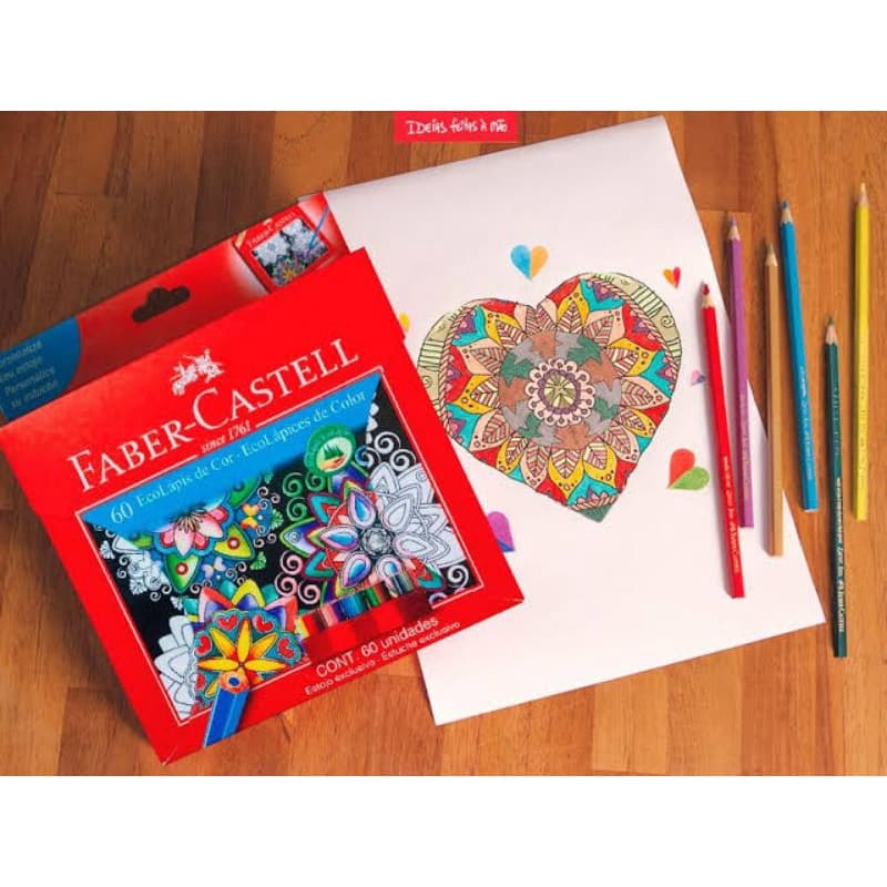Lapis de Cor Faber Castell 60 cores com brinde.