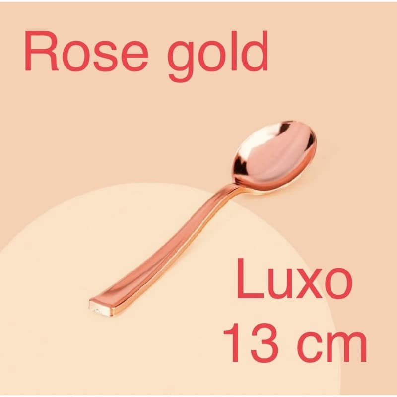 40 colher para ovo de páscoa rose gold / dourada  luxo 13 centímetros//