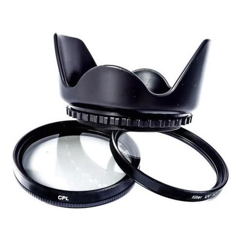 Kit Filtros UV + CPL + Parasol 49mm 52mm 55mm 58mm Rosca