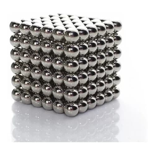 Ímã Cubo Mágica Bola Brinquedo 216pcs Prata 5mm