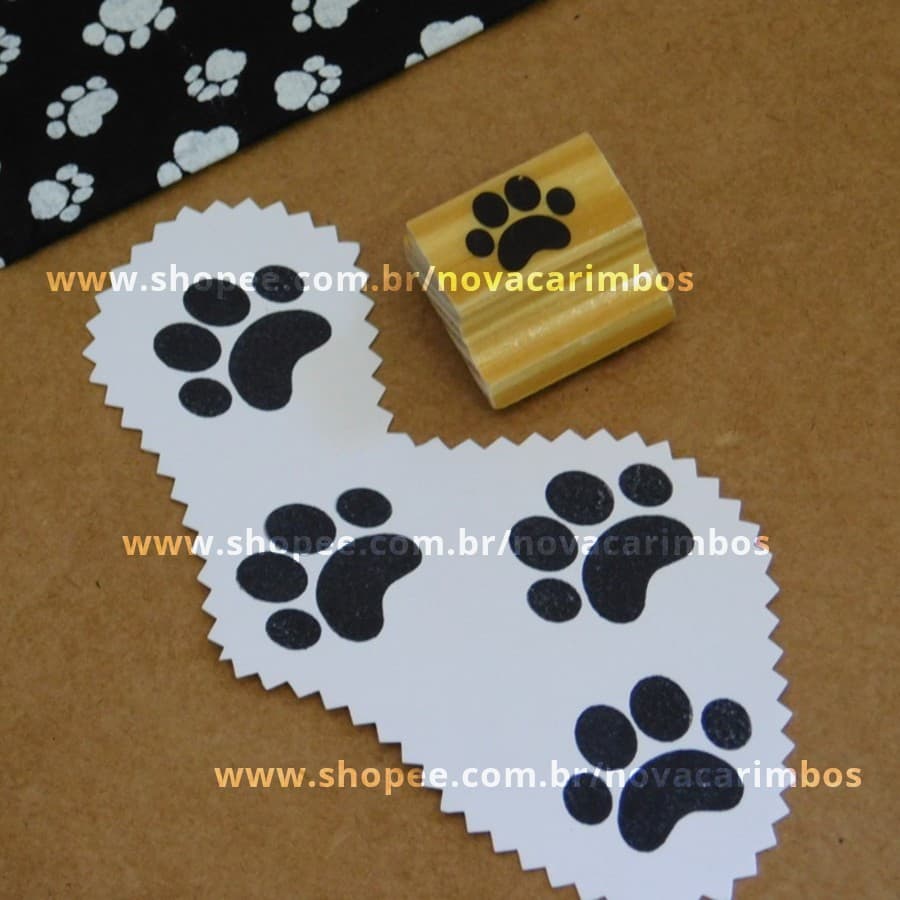 Carimbo Patinha Pet - tam. Aprox. 2,5x2,5cm
